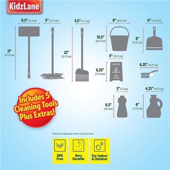 Kids Cleaning Set for Toddlers | Kids Broom Set for Kids for Play| Mop& Cleaning - Picture 5 of 6